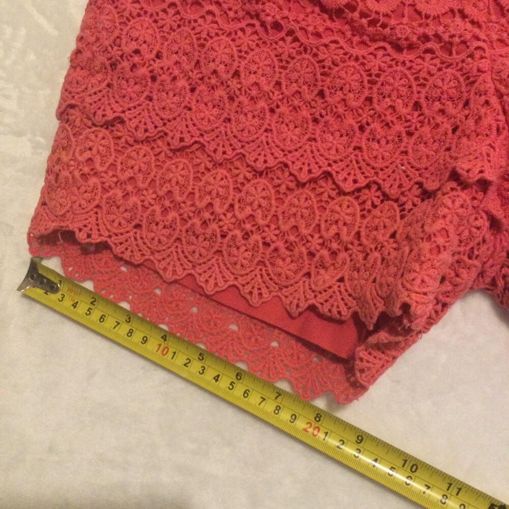 Ann Taylor Loft Pink Lace Tiered Side Zip Riviera Shorts Womens Size 6 - Picture 3 of 9